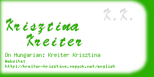 krisztina kreiter business card